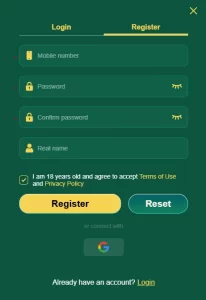 Register BDGAMES